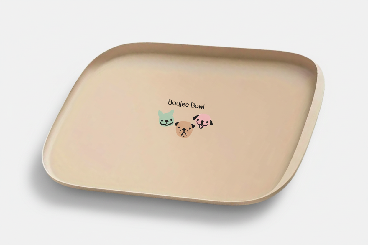 BOUJEE BOWL for big dogs Two Big Bases - Choice of bowl insert size - Two Boujee Mats