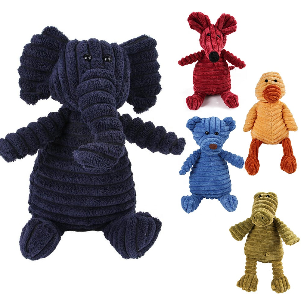Corduroy Squeaker Dog Toy